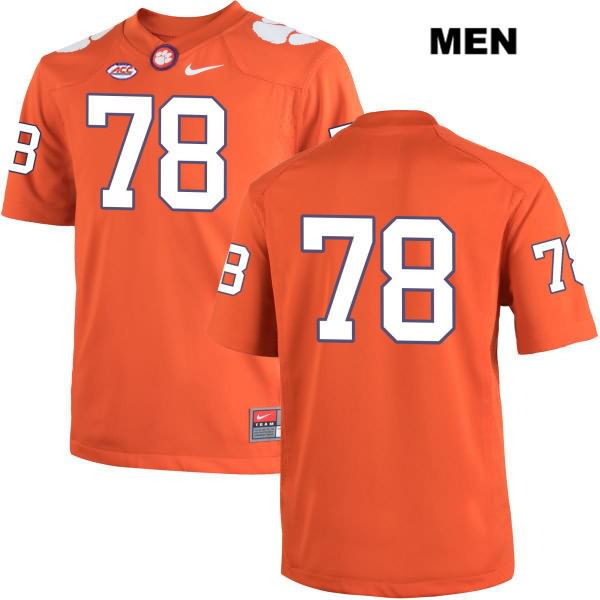 Men's Clemson Tigers #78 Chandler Reeves Stitched Orange Authentic Nike No Name NCAA College Football Jersey TRG8846KX